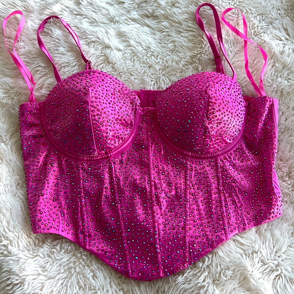 Rhinestone corset top 💎
